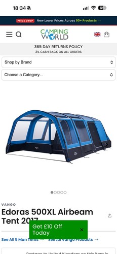 Vango edoras 500xl airbeam - 500xl,