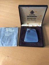 Ronson Vintage Varatronic Piezo-Electric Stainless Steel In Original Box + Inst