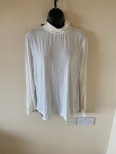 Ivory Roll Neck Top Size XL