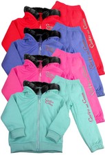 Little Girls Jogging Suit Set Tracksuit Diamante Glitter Faux Fur 1-4 YRS Cotton