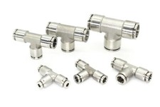 Metal 3 Way 4mm 6mm Pneumatic T Push Fit Quick Fitting Connector Pipe Tee 16Bar