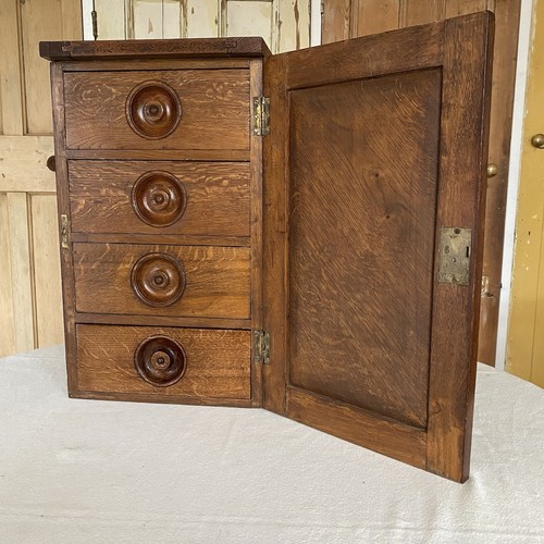 Antique solid oak - solid, apothecary