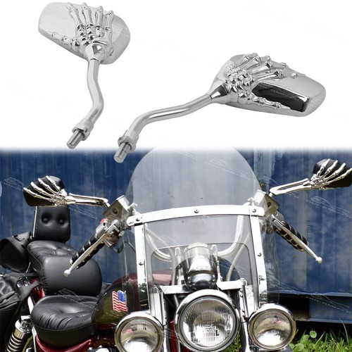 Chrome motorcycle skull hand - chrome,