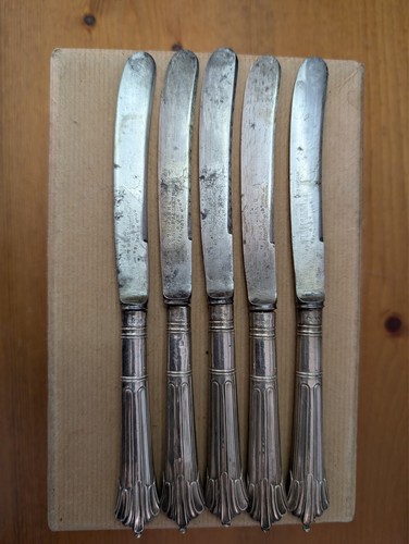 Five antique sterling silver - five,