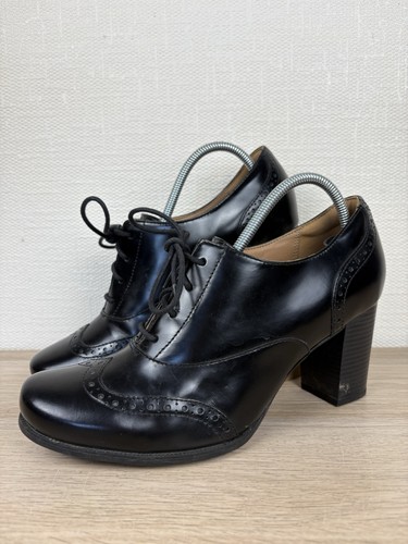 Clarks women black - black, leather