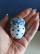 Miniature Porcelain Owl
