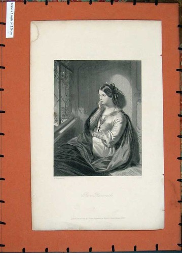 Original old antique print - original,