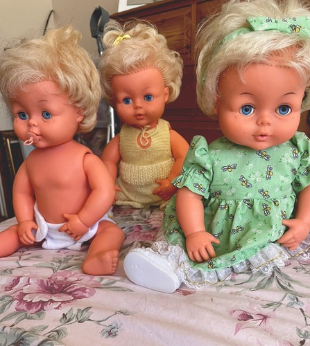 Tiny tears baby dolls - tiny, x3