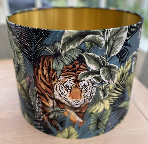 Tiger velvet lamp shade gold - shade,