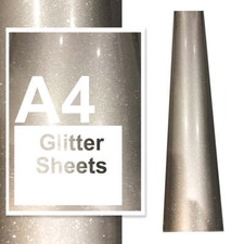 Silver Glitter Sparkle Efect Vinyl Car Wrap Decal Self Adhesive Premium Grade 10