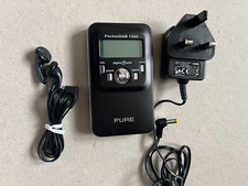 Pure 1500 DAB  FM Pocket Radio. Sennheiser Earphone & Original P A. V G C & P W