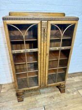 Art Deco Oak Bookcase . Free Delivery Available