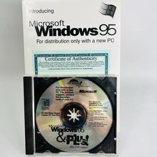 Microsoft Windows 95 OEM Sealed Manual & CD-ROM Vintage Original Software
