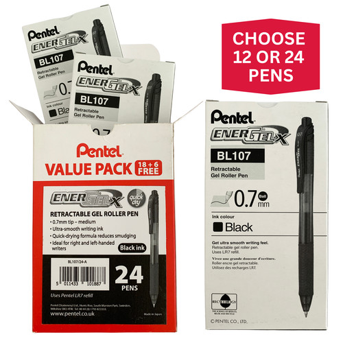 Pentel energel black gel - pentel,