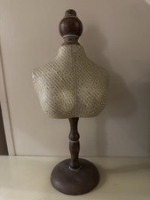 Small Mannequin Wooden Stand, Jewellery Display, Female Form Bust