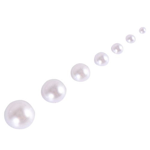 Loose white semicircle pearl - semicircle,