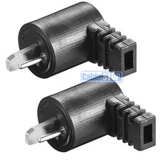 2 Pin DIN Right Angle Hi-Fi Speaker Plug Cable Audio Screw Connector PACK of 2