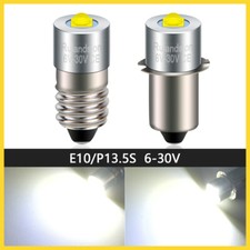2pcs White PR2 P13.5S E10 LED