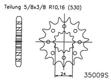 Gear Pinion 17Z 530 for