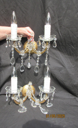 Vintage pair chandelier - vintage,