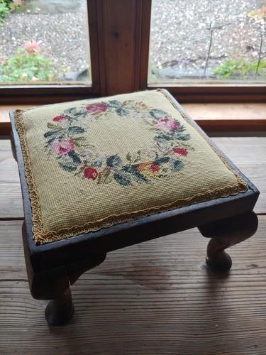 Small timber foot stool with