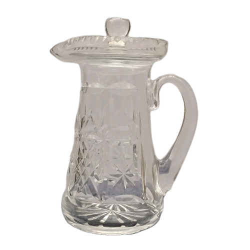 Cut crystal claret jug with - cut,