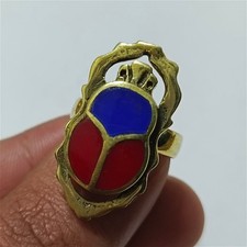 Vintage scarab beetle ring