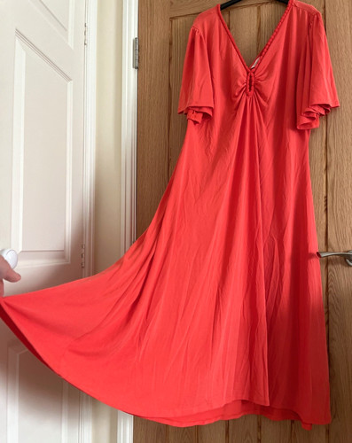 Monsoon coral red - red, stretchy