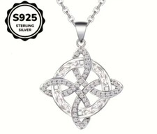 Witch Knot 18k Gold Filled Necklace, Celtic Pendant Necklace