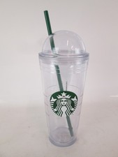 Starbucks Venti Reusable Plastic 24oz Cold Cup Tumbler With Lid And Straw