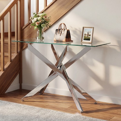 Glass console table modern - console,