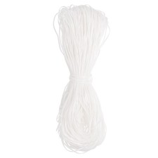 100pcs Plastic Landyard String, 1m Gimp Boondoggle Cord for Crafts, White