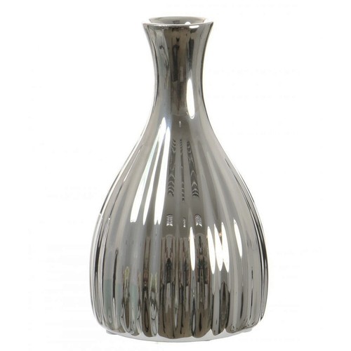 Silver mirrored bulb - silver, vase