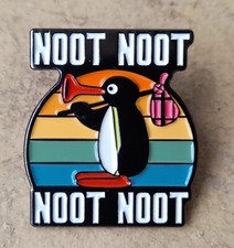 Pingu metal enamel pin - metal,