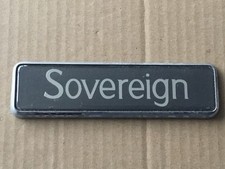 SOVEREIGN Jaguar Car Badge - XJ series inc XJ6 - with backing intact - 13cm