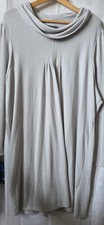 Lagenlook dress Plus Size 24/26 Dove Grey Cowl Neck Soft Jumper Dress Studio 