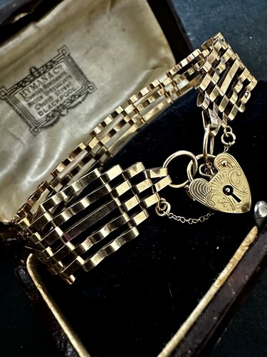 Vintage yellow gold - vintage, 5-bar