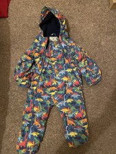 Jojo Maman Bebe Snowsuit 2-3 Splash Splash Waterproof Dinosaur Puddle proof