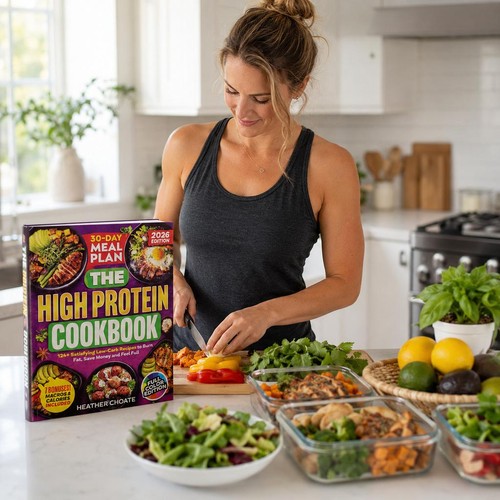 High protein cookbook day - protein, $7/day