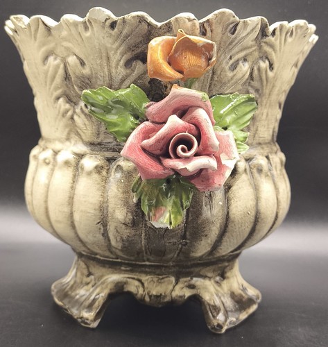 Vintage ceramic jardiniere - ceramic,