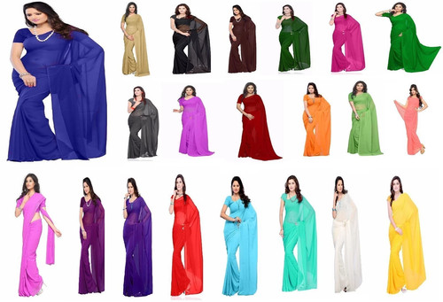 Chiffon saree indian - chiffon,
