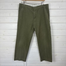 HOGGS OF FIFE Trousers Mens Size 38 Green Moleskin Country Straight Leg Cotton