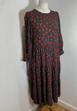 ZARA maxi midi tiered dress M