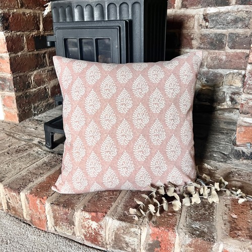 1540 bagru blush block print - blush,