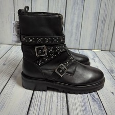 Next Forever Comfort Leather Studded Biker Ankle Boots UK 4 EU 37