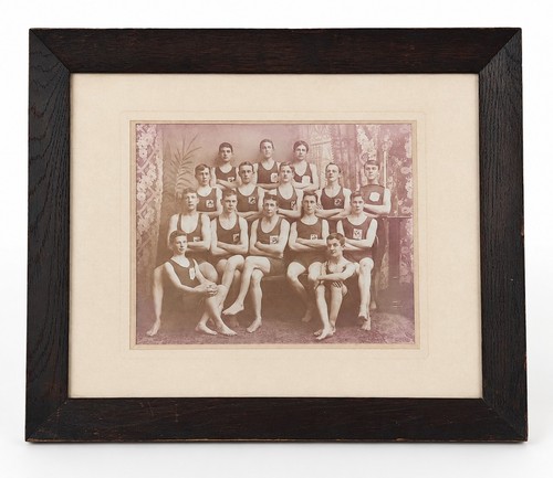Antique c1900 swimming team - swimming,