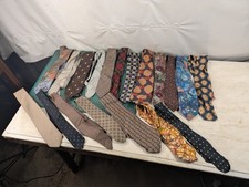 19x Job Lot Vintage Tie Bundle Abstract Striped Paisley Spot 70s 80s 90s Retro