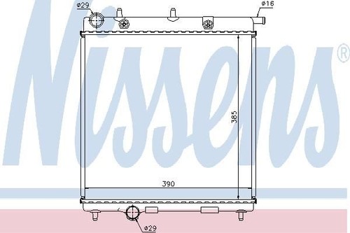 Nissens radiator for peugeot - nissens,