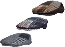 MENS FLAT CAP PATCHWORK RACING