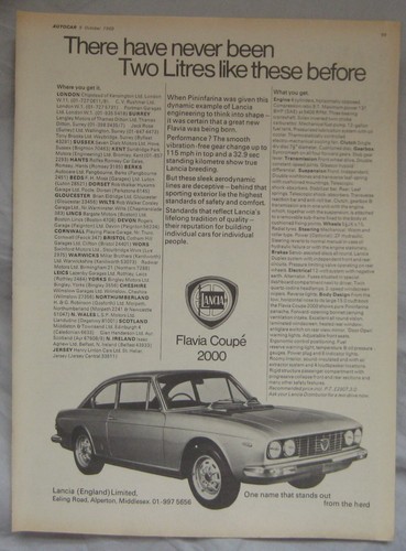 1969 lancia flavia coupe 2000 - 1969,